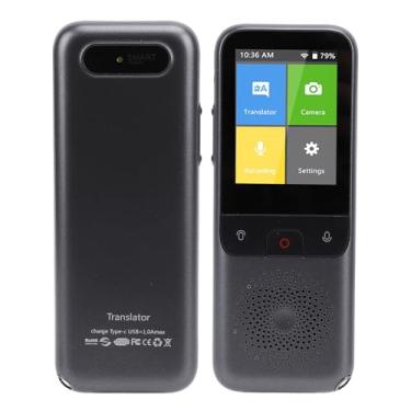 Imagem de TLTDSMY Dispositivo tradutor de idiomas, tela sensível ao toque de 2,4 polegadas, tradução de fotos em 138 idiomas, tradução offline, dispositivo portátil de tradutor de voz para aprender viagens de
