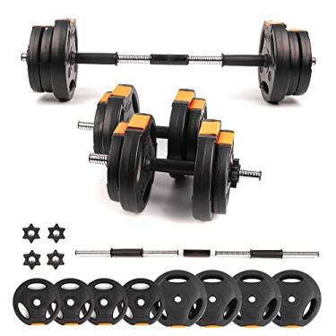 Imagem de Phoenix Fitness Conjunto de pesos de halteres, conjunto de halteres 2 em 1 ajustável para exercícios, músculos e treinamento de força