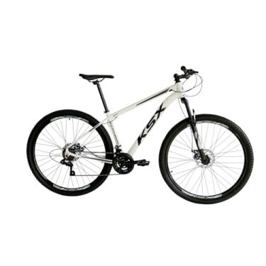 Imagem de Bicicleta Aro 29 Bike MTB 21v Marchas KSW ou KSX XLT 200 Cabeamento Superior Interno (BRANCA BRILHO (ADS PRETO), 21)