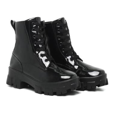 Imagem de Bota Coturno Feminino Plataforma Tratorada Confortavel 33 ao 40 - Seve