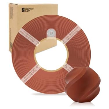 Imagem de Filamento de refil básico PLA 1,75 mm de alta velocidade, fácil de imprimir, ecológico com RFID para Bambu Lab X1, X1C, P1S, P1P, A1, A1 MINI AMS 1KG (2,2 lbs) Exclui carretel +/- 0,03 mm (marrom