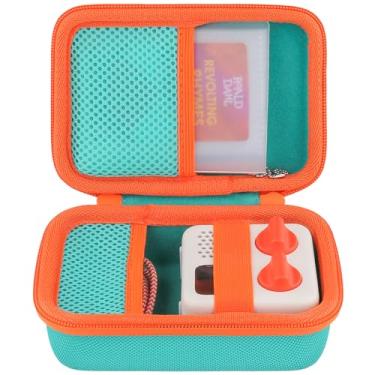 Imagem de co2CREA Capa rígida compatível com Yoto Mini 2024 Edition Leitor de música de áudio infantil, alto-falante reproduz audiolivro, cartões de rádio e capa para cartões, comporta até Yoto 36 cartões, capa