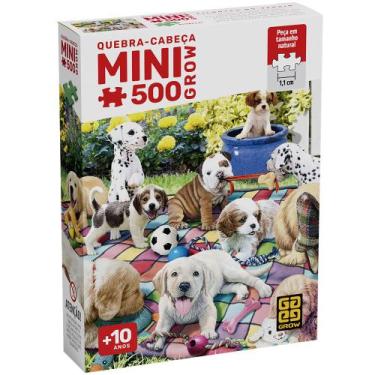 Imagem de Mini Quebra-cabeça 500 peças Filhotes no Jardim - Grow
