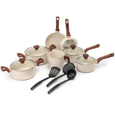 Imagem de Jogo De Panelas Vanilla 10 Peças 2.0Mm Revestimento Cerâmico - Mimo St