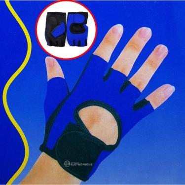 Imagem de Luva Meio Dedo Protetor de Mão Para Academia Motociclistas, Motocross,