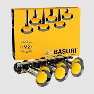 Imagem de BASURI® Buzina de ar musical | 12/24 volts | 130 DB | Versão (#ALHK622 Baby Shark 2.0) 22 melodias super altas (sons) 6 tubos (trompetes) com controlador turbo para ônibus, caminhões e veículos