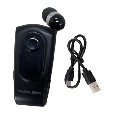 Imagem de Generic Fone de ouvido retrátil bt com prendedor, fone de ouvido -voz, driver, fone de ouvido para chamadas, treino de negócios, telefone, caminhoneiro, Preto