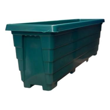 Imagem de Kit com 12 Jardineiras 80cm de Plástico Resistente Ideal para Horta Jardim (Verde)