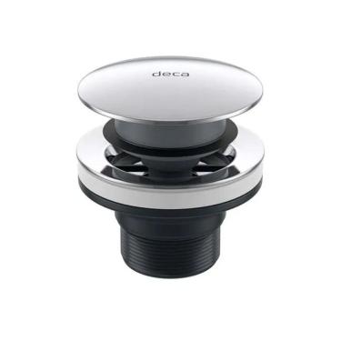Imagem de Válvula de Escoamento Click Lavatório Banheiro Cuba Bidê Cromado Resistente Deca