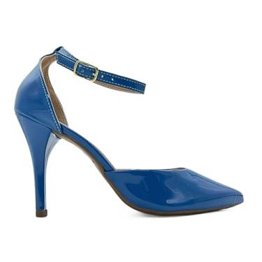 Imagem de Scarpin Mozione Com Fivela Salto Fino 95 (Azul, BR, Adulto, Numérico, 39)