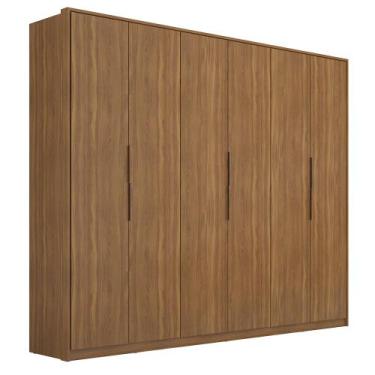 Imagem de Roupeiro de Casal Izabella c/ 6 Portas e 6 Gavetas Amêndola - Bela Móv