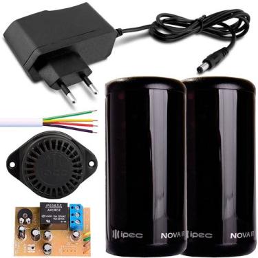 Imagem de Sensor de Barreira Feixe Simples Sirene Temporizador Fonte 12v Cabo 4 