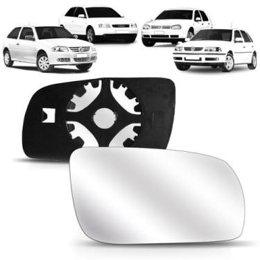 Imagem de Lente Retrovisor Gol G3 com Base - SP ACESSÓRIOS, Direito