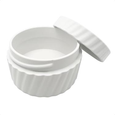 Imagem de Porta Brinco Bijuterias Pequeno Moderno Elegante Caixa Organizador Com Tampa Penteadeira Decoração (Branco)