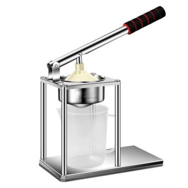 Imagem de HENGJINGTR Juicer de frutas multifuncionais de cabeça dupla, espremedor manual de aço inoxidável com extração de suco rápido de 3 segundos, suco delicioso adequado para melancia, uva, limão