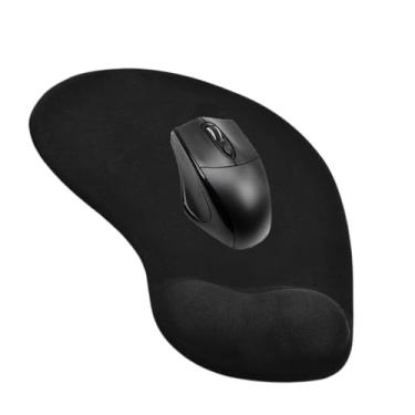 Imagem de Mousepad Gamer com Apoio de Pulso em Gel Preto Antiderrapante, Conforto para Trabalho e Jogo no Computador Mouse Pad