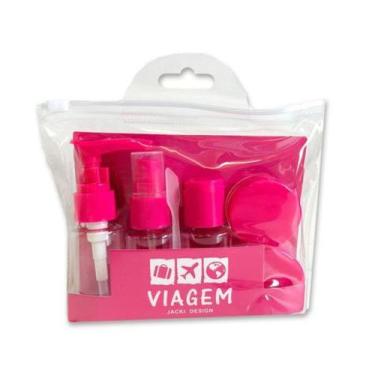 Imagem de Kit De Frascos 7 Peças Para Viagem Porta Cosméticos - Simone