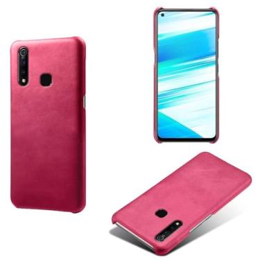 Imagem de Capa para vivo Z1 Pro,Proteção contra quedas,Casca de volta de cor sólida simples,Design de couro de imitação de plástico-Rose