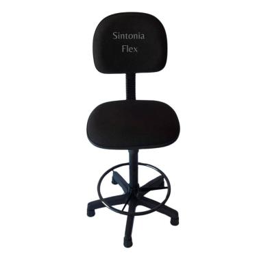 Imagem de Cadeira Caixa Alta Aro Base Sapata Fixa Pra Mercado Balcao