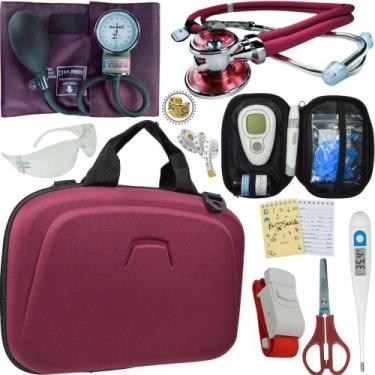 Imagem de Kit Enfermagem Maleta Completo Super Luxo + Monitor Glicose - Love Sau