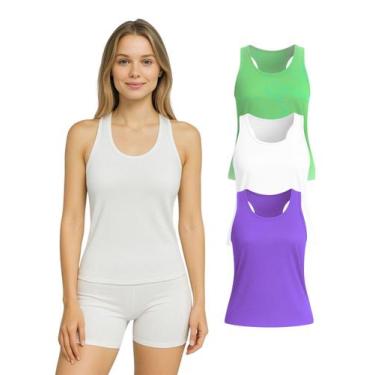 Imagem de Kit 3 Regata Nadador Dryfit Fitness Academia Cores Sortidas - Roger, M