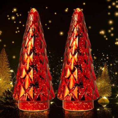 Imagem de Árvore de Natal MJ PREMIER Mercury Glass, pacote com 2 LEDs vermelhos