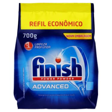 Imagem de DETERGENTE EM PÓ PARA MÁQUINA DE LAVAR LOUÇAS FINISH POWER POWDER ADVANCED PACOTE 700G REFIL ECONÔMICO