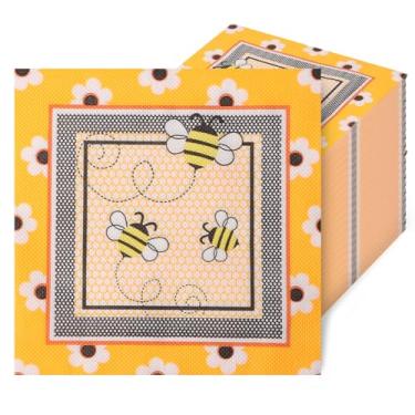 Imagem de Guardanapo de papel de 3 camadas, 200 peças, resistente a rasgos, para casamento, noiva, chá de bebê, aniversário, utensílios de mesa, decorações 33 x 33 cm (amarelo, pacote com 200)