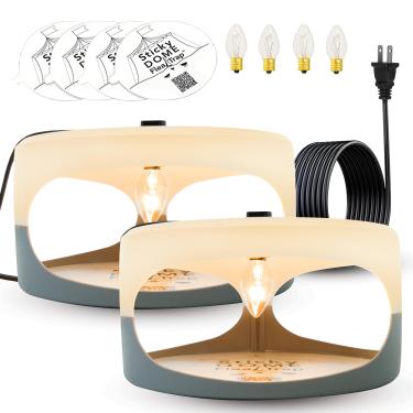 Imagem de Aspectek Armadilha de pulgas de cúpula pegajosa com 2 discos pegajosos. Armadilhas de insetos inodoras, eficaz para uso interno - pacote com 2