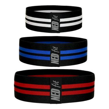 Imagem de Hip Bands Extra Forte - Kit 3 Faixas Elásticas- Mini Band