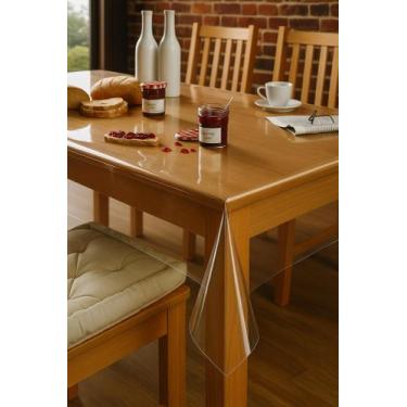 Imagem de Toalha De Mesa Plástica PVC Grosso Resistente Fácil De Limpar Capa Pro