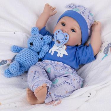 Imagem de Boneca Reborn Baby Doll Milidool Lifelike Boy 18 cm com acessórios de 