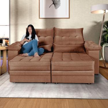 Imagem de Sofá Retrátil e Reclinevel Cancun 2,10 em Linho - Martins & Ornelas, M