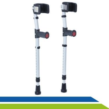 Imagem de Muleta Canadense Articulada Alumínio Regulável até 130kg Ortopédico Co