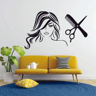 Imagem de Adesivo Decorativo Maquiagem Salão De Beleza Cabelo Unhas - V3 Shop