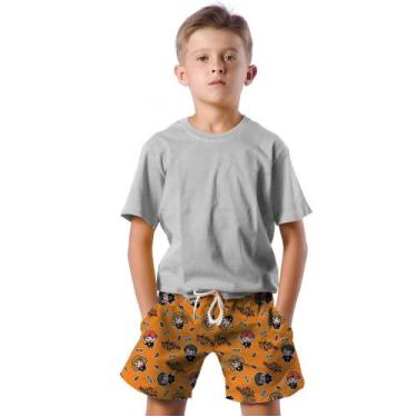 Imagem de Shorts Infantil Bermuda Calção Praia Verão Doces Balas Cartoon 262 - S