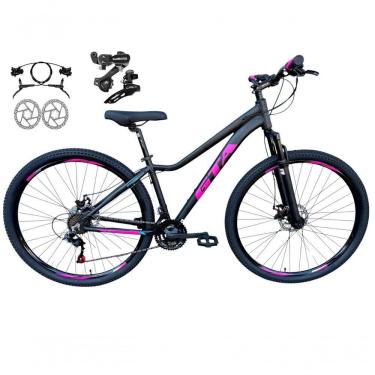 Imagem de Bicicleta Aro 29 Gta Start Feminina 21v Alumínio Câmbios Shimano Freio A Disco Hidráulico - Preto/rosa