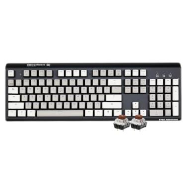 Imagem de Hexgears Teclado mecânico para jogos GK735 Kailh Box Brown Switch (Cinza-Branco)