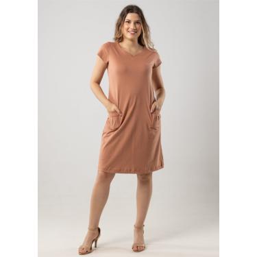 Imagem de Vestido Algodão Pau a Pique Básico Mocha