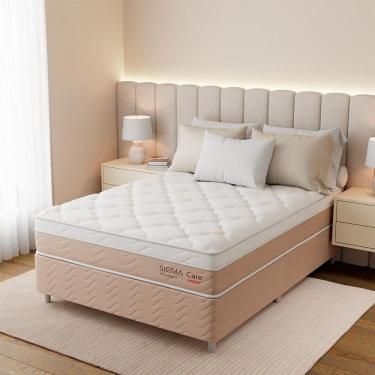Imagem de Colchão Viúva Sigma Care Misto (23x128x188) Bege e Branco