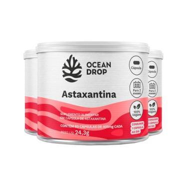 Imagem de Kit 3 Astaxantina Ocean Drop 60 Cápsulas