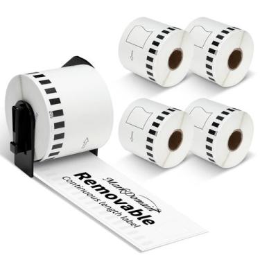 Imagem de Etiqueta de papel removível MarkDomain DK-4205 6,2 cm x 30 m 5 rolos