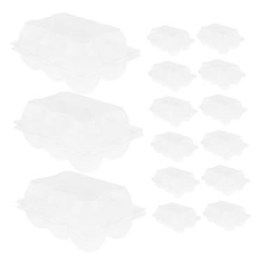 Imagem de 15pcs Transparent Goose Egg Holder Clear Egg Storage Box with Slots for Fridge Home Supermarkets for Secure Storage