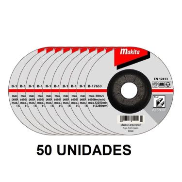 Imagem de Disco De Desbaste Para Aluminio 125mm Makita B-17653 - 50 Unidades