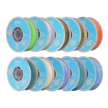 Imagem de TECSONAR Filamento de impressora 3D Matte Rainbow PLA, 10 rolos, carretel de 1 kg (1 kg) 1,75 mm impressão 3D multicolorida pacote de filamentos gradientes para a maioria das impressoras 3D FDM, 10