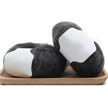 Imagem de Fio Mohair 25 g / Rolo Angorá Pequeno Longo Fio de Lã para Tecer Cachecóis, Xailes, Suéteres, Chapéus, Sapatos e Artesanato - 1 Rolo
