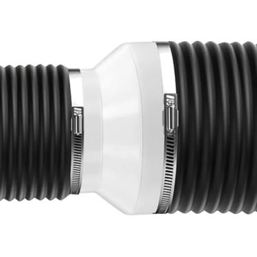 Imagem de Redutor de duto Abs de 20 cm a 15 cm, adaptador de ventilação para sistemas de dutos de ar em cozinhas e banheiros, conector de duto HVAC confiável