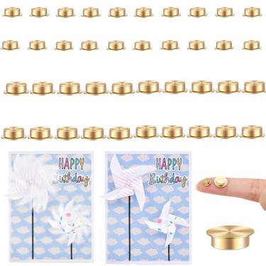 Imagem de 40 peças de mini rolamentos giratórios de metal para artesanato faça você mesmo cartões de papel scrapbooking, rotação de 360° mecanismo giratório suave para fazer joias, decoração de unhas