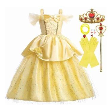Imagem de Vestido Fantasia Princesa Bela Fera La Belle - Baby Plush, 4 anos 120,