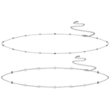 Imagem de Cuzmly Corrente de barriga para mulheres, corrente de cintura banhada a ouro 14 quilates, à prova d'água, joia para mulheres com contas de cintura ajustável, sutiã de biquíni sexy em camadas, joia